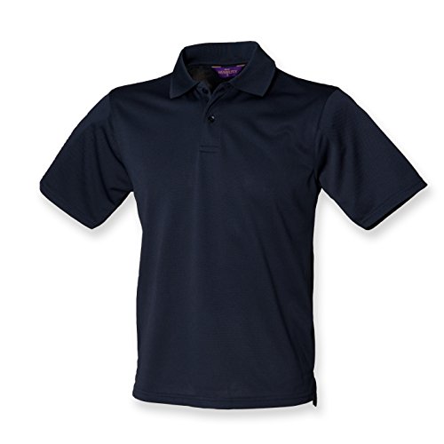 Henbury Coolplus Wicking Piqué-Poloshirt für Herren, Größe XL, Marineblau