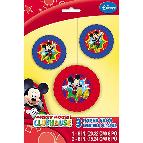 Mickey Mouse Clubhouse Paper Fan Decorations, 3ct