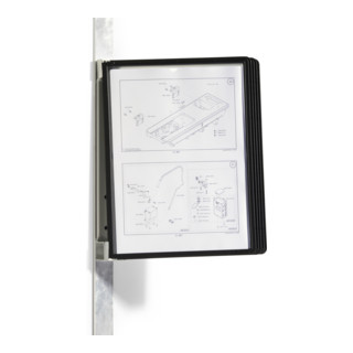Durable Sichttafelwandhalter VARIO wall 5 Sichttafeln magnet