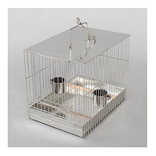 Vogelkäfig Vogelkäfig Edelstahl Papageienkäfig Stardrossel Take a Bath Out Cage Vogelkäfig Out Box Out Cage Birdcages Decor ( Size : S )