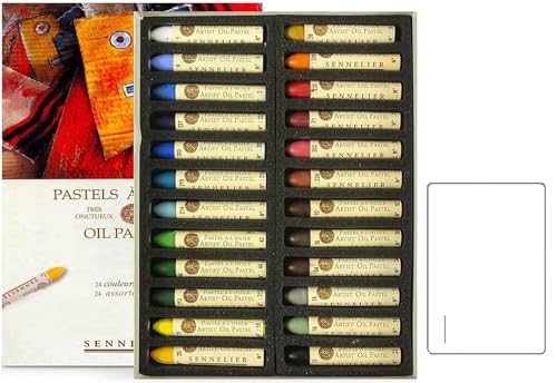Sennelier Pastels Oil 24 Colors Made IN France und 1 EMI Craft Postkarten