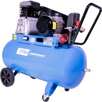 GÜDE Kompressor, 3 kW, 2-Zylinder-Aggregat mit Riemenantrieb - blau