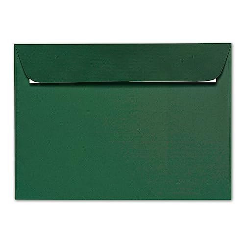 ARTOZ 75x Briefumschläge DIN C5 Grün (Racing Green) - 229 x 162 mm Kuvert ohne Fenster - Umschläge selbstklebend haftklebend - Serie Artoz 1001