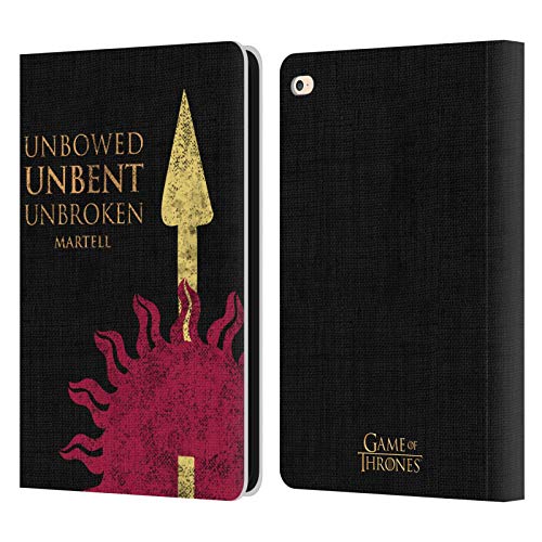 Head Case Designs Offizielle HBO Game of Thrones Martell House Mottos Leder Brieftaschen Handyhülle Hülle Huelle kompatibel mit Apple iPad Air 2 (2014)
