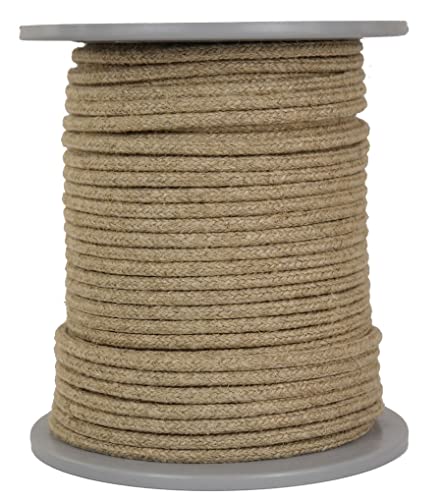 Gepotex Leinenseil/Seil aus Leinen/Flachsseil 16fach geflochten Natur Durchmesser ca. 5mm - Länge: 50 Meter - hergestellt aus naturbelassenem Leinengarn, biologisch abbaubar und umweltfreundlich