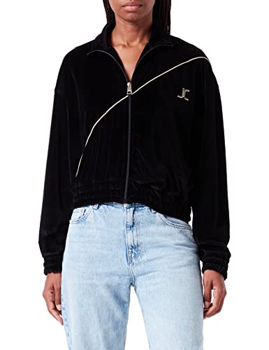 Just Cavalli Damen Reißverschluss Sweatshirt, 900 Black, XL