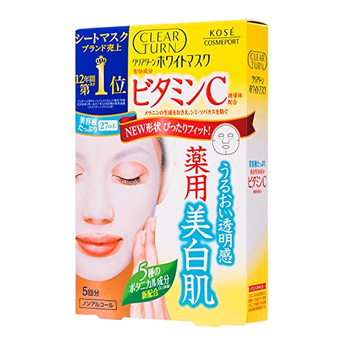 Kose Clear Turn Vitamin C Whitening Mask---5pc