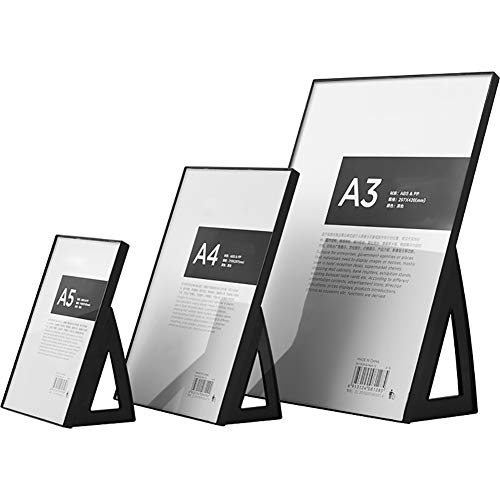 Letshop A3/A4/A5 Ständer Aufsteller Tischaufsteller (Schwarz x Weiß) T+L-Form Werbeaufsteller Menükartenhalter,Menühalter,Plakathalter für Speisekarten,Fotorahmen & Werbung