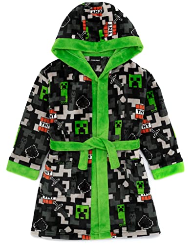 Minecraft Dressing Kleid Kinder Mädchen Jungen Creeper TNT Game PJS Bademantel 5-6 Jahre