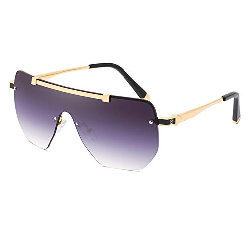 UKKD Sonnenbrillen Polarisierte Sonnenbrillen Damen Herrenmode-Luxus-Randlose Sonnenbrille Vintage-Gläser