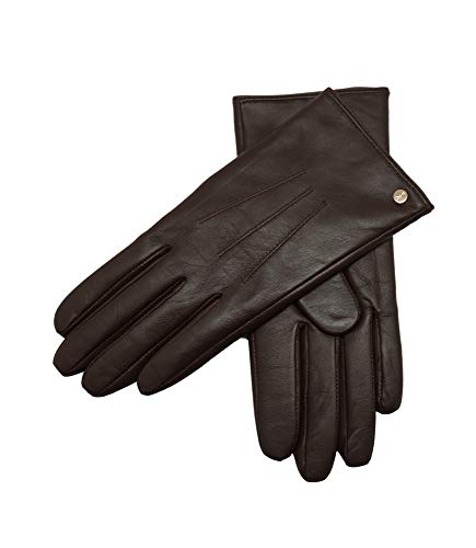 YISEVEN Damen Lederhandschuhe Wolle Gefüttert Handschuhe Leder Winterhandschuhe, BSchokolade