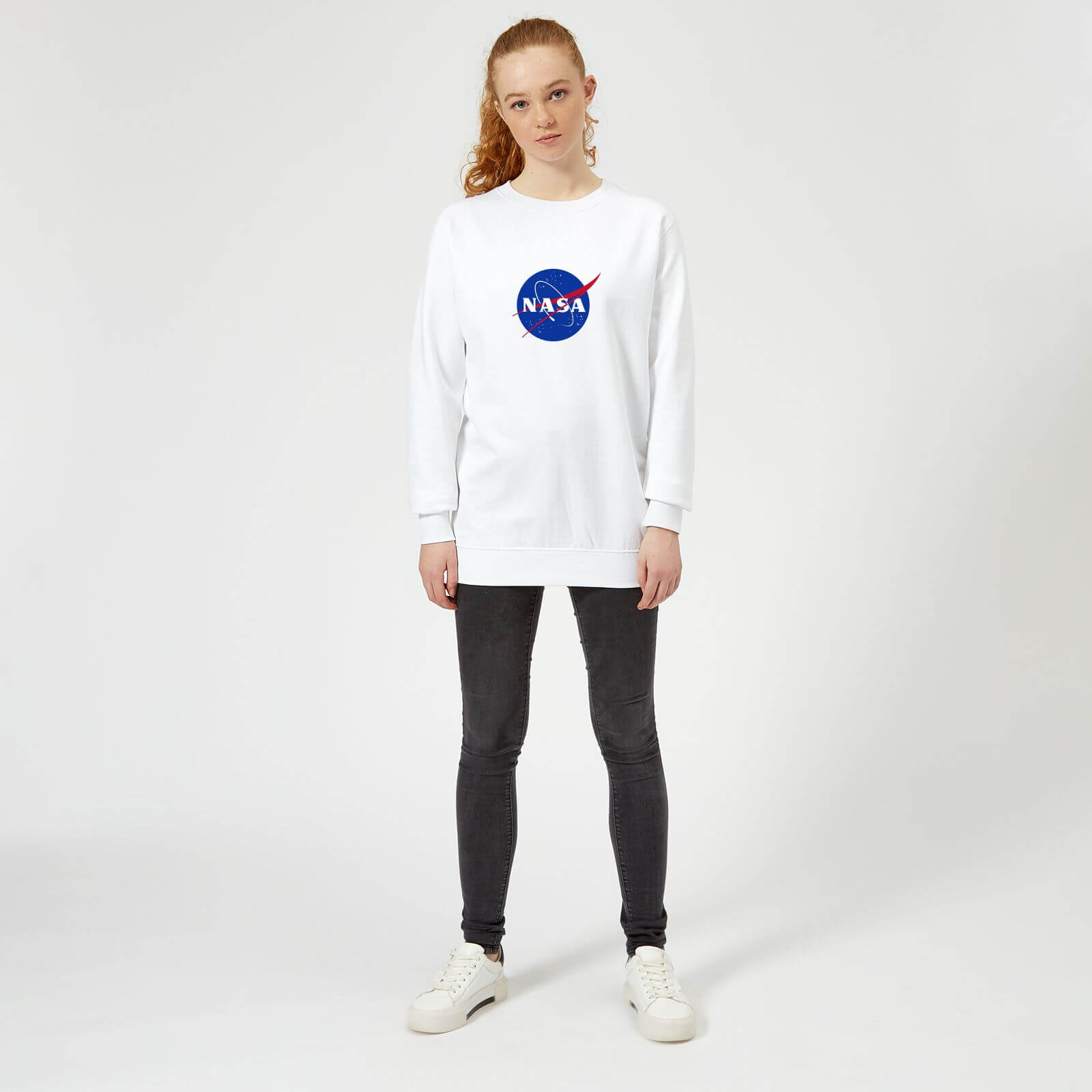 NASA Logo Insignia Damen Sweatshirt - Weiß - XXL 3