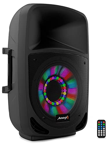 Audibax | VEGAS 12 Lautsprecher - 12 "Professional Lautsprecher - 2 Möglichkeiten - Bluetooth-Lautsprecher mit USB / SD - 700 W Spitze - FM-Radio - Farbe Schwarz - Maße 420 x 345 x 633 mm