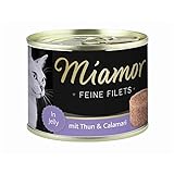 Miamor Feine Filets in Jelly mit Thunfisch & Calamari - Nassfutter für Katzen - 12 x 185g