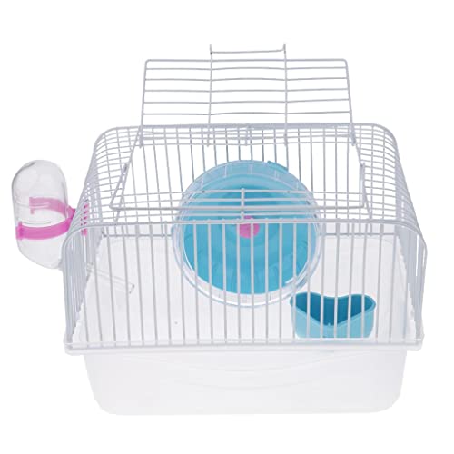 Sharplace Portable, versetzbar Hamsterkäfig Mäusekäfig Nagerkäfig mit Trinkflasche und Futterschüssel für Hamster, Ratten, Mäuse, Meerschweinchen, Blau