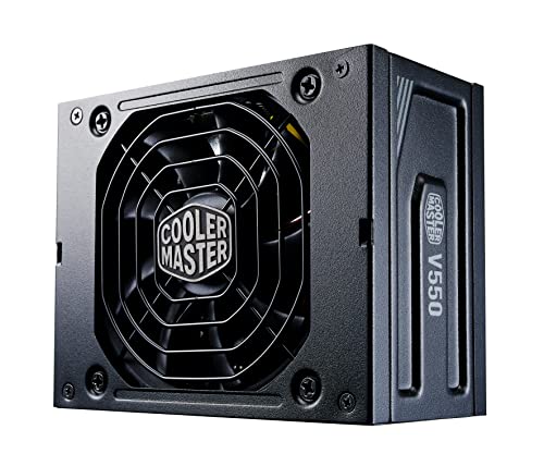 Cooler Master V550 SFX Gold, EU-Stecker - 550 W 80 Plus Gold, modulares PC SFF/Mini-ITX-Netzteil, semi-passiver leiser hydrodynamischer 92-mm-FDB-Lüfter, SFX-ATX-Adapter, 10 Jahre Garantie - 550 W