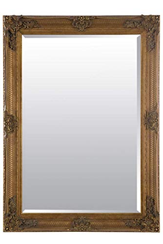 Mirror Abbey Wandspiegel, rechteckig, Shabby Chic, 111,8 x 81,3 cm, goldfarben