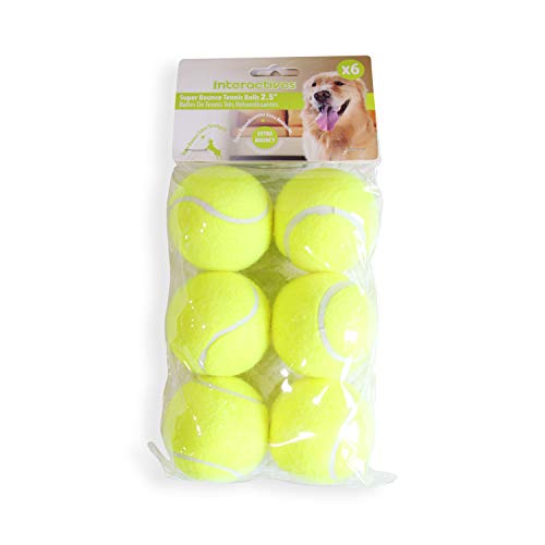 Pet Prime Tennisball für Hunde, 6 Stück, 6,3 cm, Mini-Tennisball für automatischen Ballwerfer