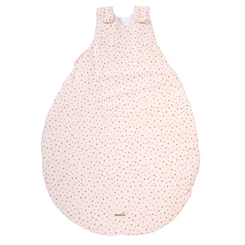Geuther 4125 Babyschlafsack 74-80 Ganzjahresschlafsack aus 100% Bio-Baumwolle weicher Kinderschlafsack größenverstellbare & Pflegeleichte Baby Erstausstattung Starry Night Pink
