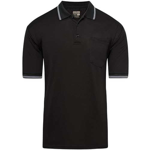 Murray Sporting Goods Short Sleeve Baseball und Softball Umpire Shirt - Sized für Brustschutz Schwarz X-Large