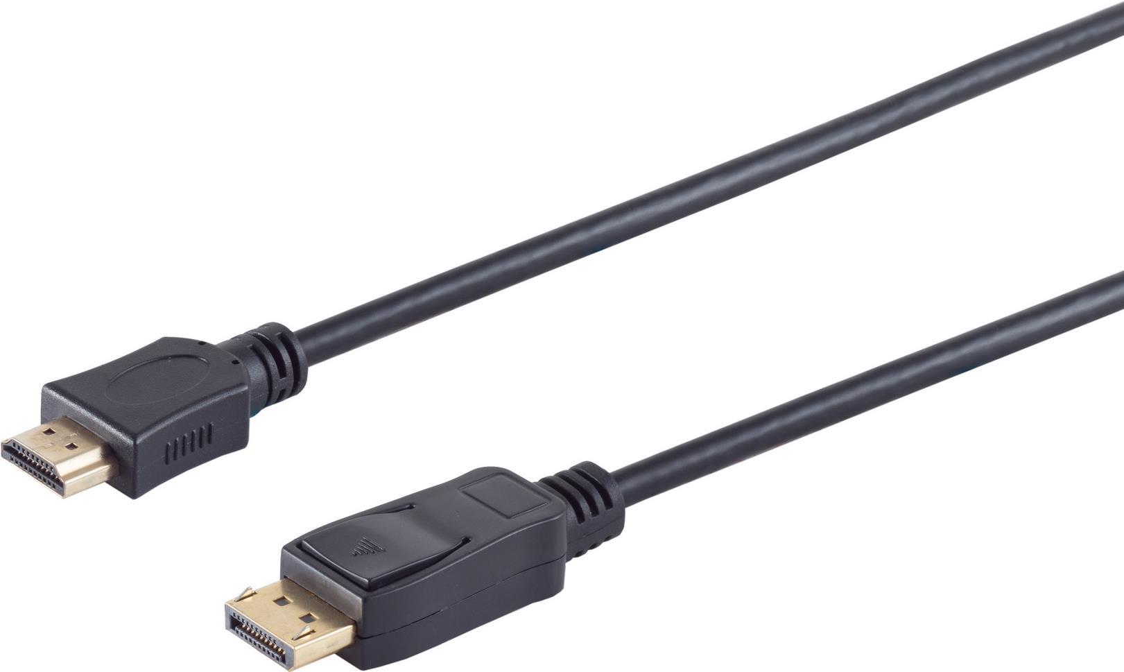 S/CONN maximum connectivity Displayportkabel-Displayport Stecker 20p auf HDMI Stecker, vergoldete Kontakte, 7,5m (77497-2)