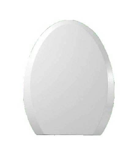 Toilettensitz-kompatibler Toilettensitz mit Soft-Close-Verstellbarem Scharnier, oben montierter, verdickter Toilettendeckel für V/U-Form-Toilette, Weiß-V-35,2 * 46 cm