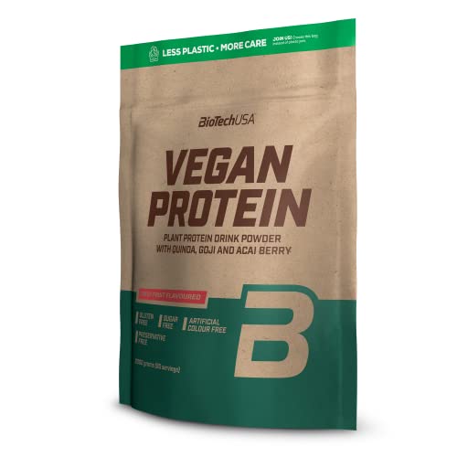 2 x Biotech USA Vegan Protein, 2KG Beutel , Waldfrucht (2er Pack)