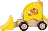 goki 55966 - Radlader - aus Holz, Baustellenfahrzeug, Holzspielzeug