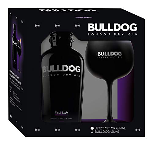 Bulldog London Dry Gin, 0,7 l im Geschenkset mit Glas