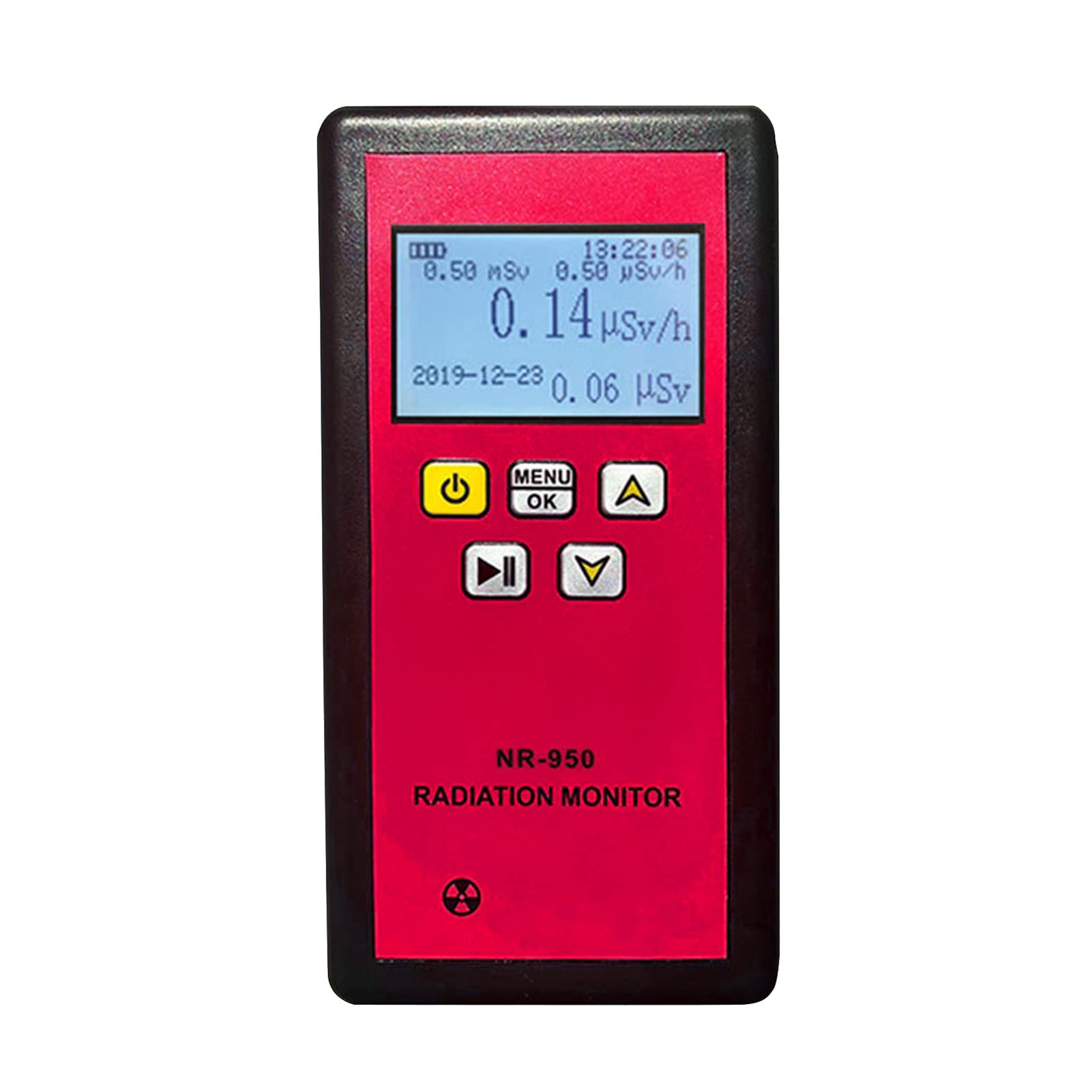 Nimomo Nuclear Radiation Detector Handheld mit LCD-Display Radioactive Tester Geigerzähler Haushalt NR-750/NR-850/NR-950(rot)