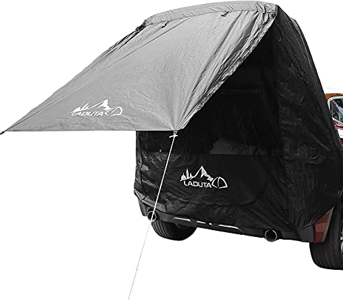 Sport Tent Heckzelt Auto SUV Camping Zelt Vorzelte Universal Wasserdicht Heckklappenzelt für Outdoor Kombis Baldachin Anhänger mit Moskitonetz 2 Sandsäcken Schwarz