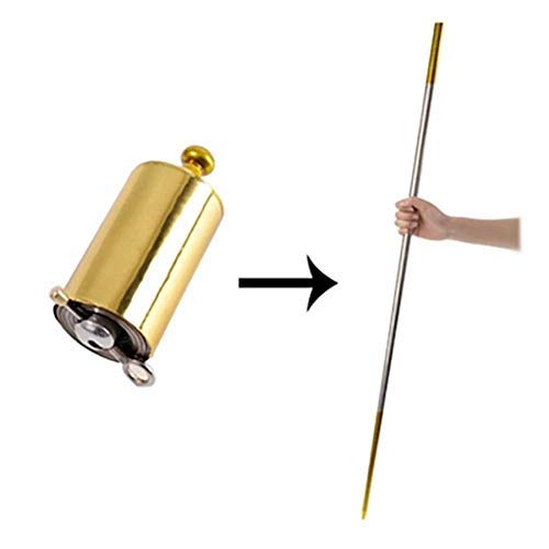 Magician Role Play Props - Portable Professional Magic Wand Magic Telescopic Props Funny Staff Magic Canes, Best-Bag Metal Magic Wand (Silver)