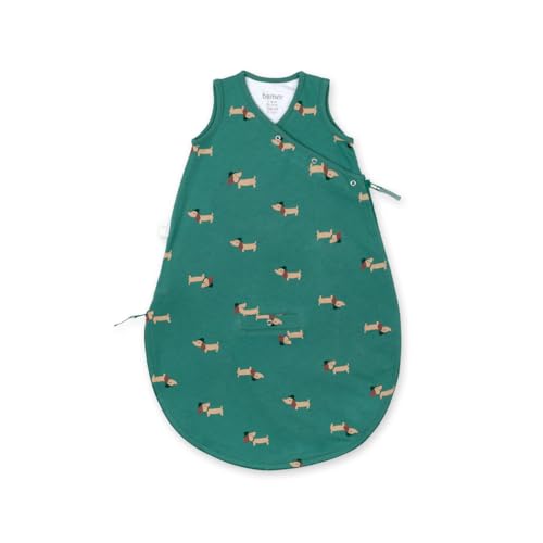 BEMINI Schlafsack 1-4 Monate 100% Baumwolle tog 0.5 Print wouff Spinach