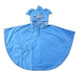 Wasserdicht Winddicht Poncho Cape Impermeable für Kinder Mädchen Regenjacke mit 3D Cartoon Tier Muster Blau Koala/L