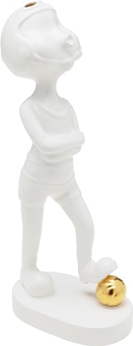 Kare Design Deko Figur Ball Girl, Weiß, Ballmädchen, Keramik, Handgearbeitet, Unikat, 29x15x8cm (H/B/T)
