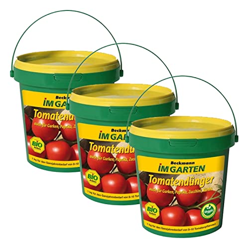 Tomaten Dünger Bio Beckmann Sparpack 3 x 1 kg Eimer + 20g Kressesamen Sprint