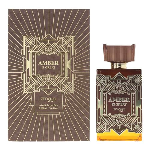Afnan Zimaya Amber Is Great for Unisex Eau de Parfum Spray, 3.4 Ounce