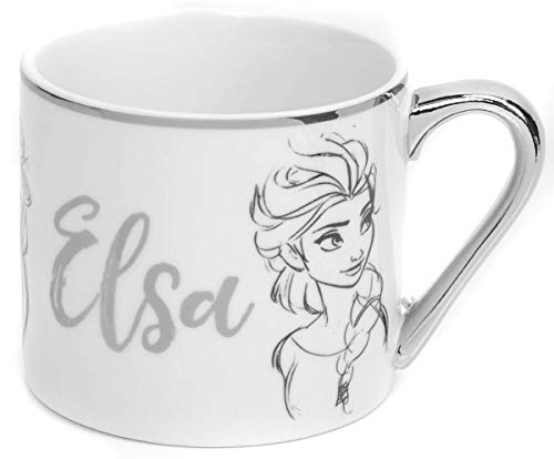 Frozen Elsa Unisex Tasse weiß/silberfarben Keramik Disney, Fan-Merch, Film