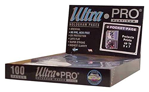 Ultra Pro 2 Platinum Seite mit 12,7 x 17,8 cm Taschen 100 Ct.