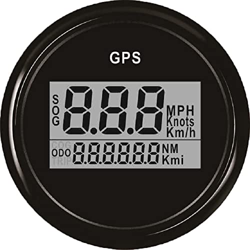 ELING garantierter digitaler GPS-Geschwindigkeitsmesser-Kilometerzähler für Autoboot mit Hintergrundbeleuchtung 52mm 12V/24V