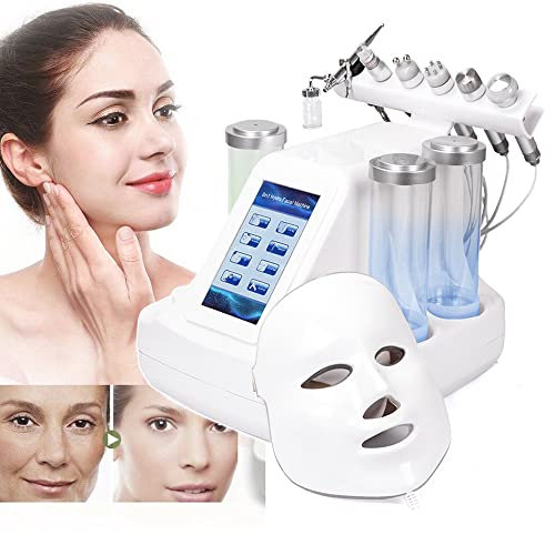 Hydro Facial Machine, 7 in 1 Hydra Water Oxygen Jet Peel Machine Massage Skin Care BIO light RF Small Bubble Beauty Device, For Skin Rejuvenation/Blackhead Removal/Deep Cleansing