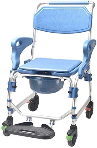 Gehrahmen Rollatoren Leichte KopfendeCommode Stuhl mit Rückenlehne Dusche Rollstuhl Höhenverstellbarer Aluminium leichtgewichtrollator faltbar