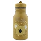 Personalisierte Trinkflasche aus Edelstahl von Trixie Baby Gravur des Namens (350 ml, Koala)