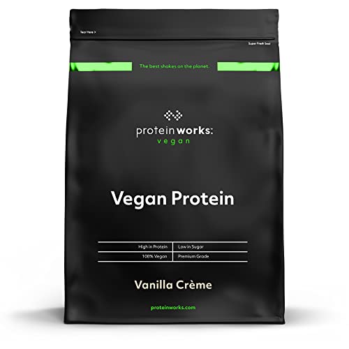 Veganes Proteinpulver | 100% pflanzlich & natürlich | Glutenfrei | Null Tierquälerei | Fettarmer Shake | THE PROTEIN WORKS | Vanillecreme | 1kg