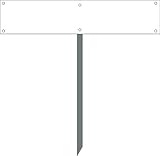 Kleberio® Kennzeichenhalterung für Parkplatzschild (52 x 11 cm) mit Halter 75 cm Zum einschlagen und einbetonieren Geeignet