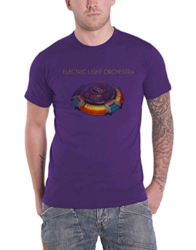 ELO T Shirt Mr Blau Sky Band Logo Nue offiziell Herren Purple L