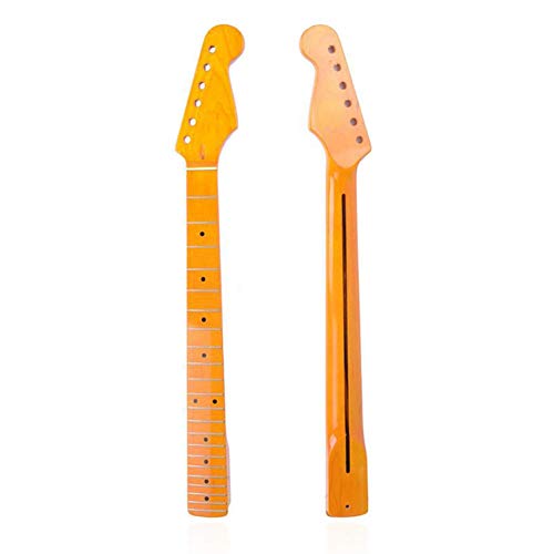 E-Gitarrenhals, 22 Bünde ST E-Gitarre Hals Griff Ahorn Griffbrett für ST Style E-Gitarre Ersatzteile Instrument mit Rückenmitte