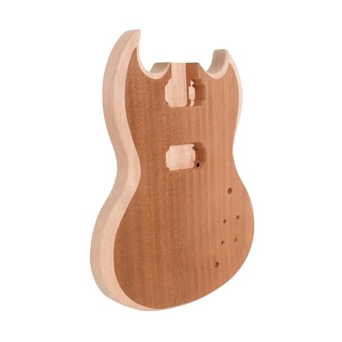KOCAN DIY E-Gitarre Unvollendeter Korpus Gitarrenfass Rohling Holzgitarre Korpus Ersatzteile,Gitarrenkorpus aus Holz