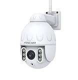 FOSCAM SD4 4 MP Dual-Band WLAN PTZ Dome Überwachungskamera mit 4-Fach optischem Zoom und Nachtsicht bis 50 Meter, Erkennen von Personen, Bewegungen und Geräuschen