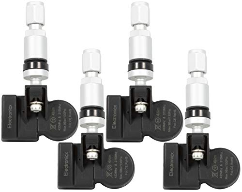 4 Stück RDKS TPMS Reifendrucksensoren Metallventil schwarz passend für Q7 2006-06.2014 7PP907275F